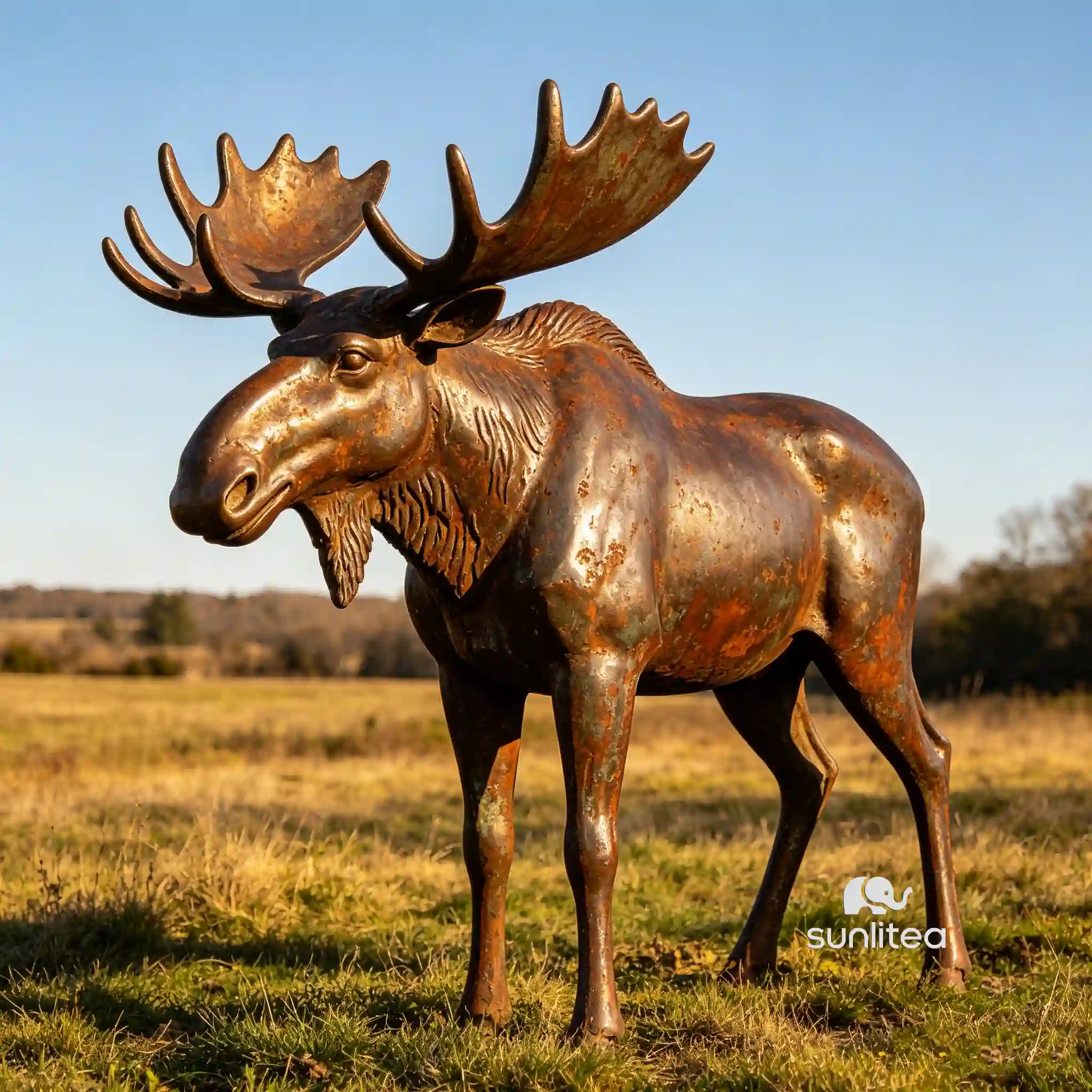 Iron Moose Sculpture