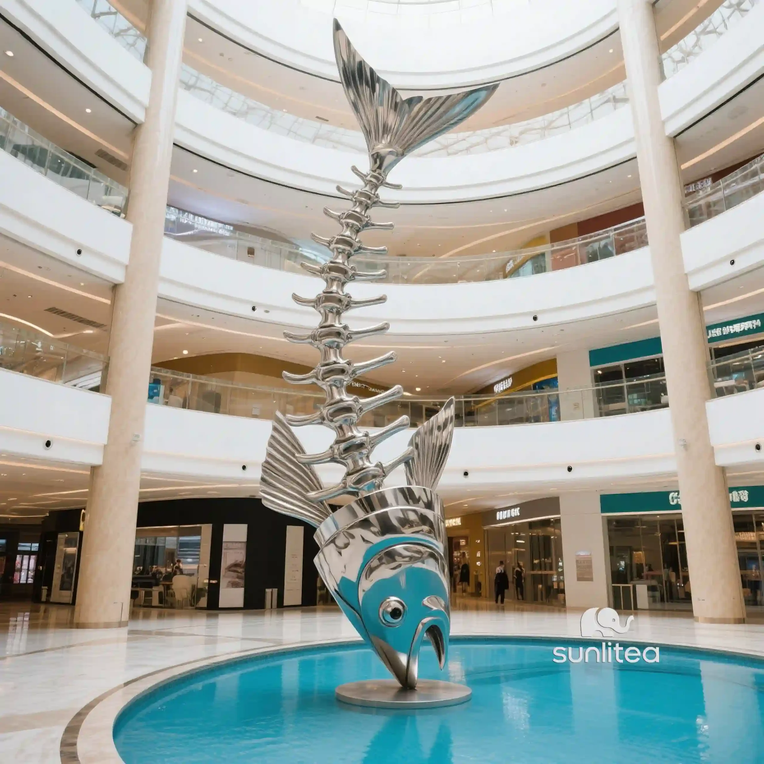 Large Fish Bone Sculpture