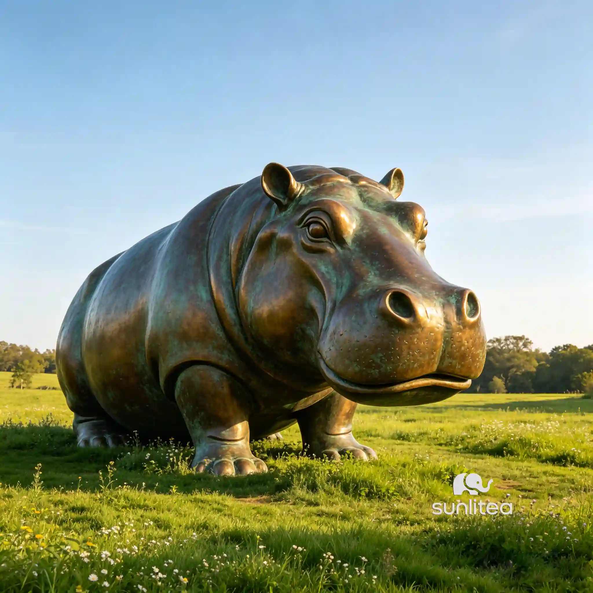 Large Hippo Statue