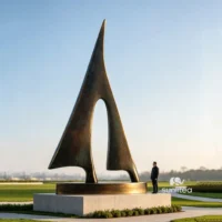 Large Metal Sailboat Sculpture