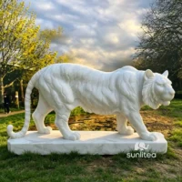 Large White Tiger Statue