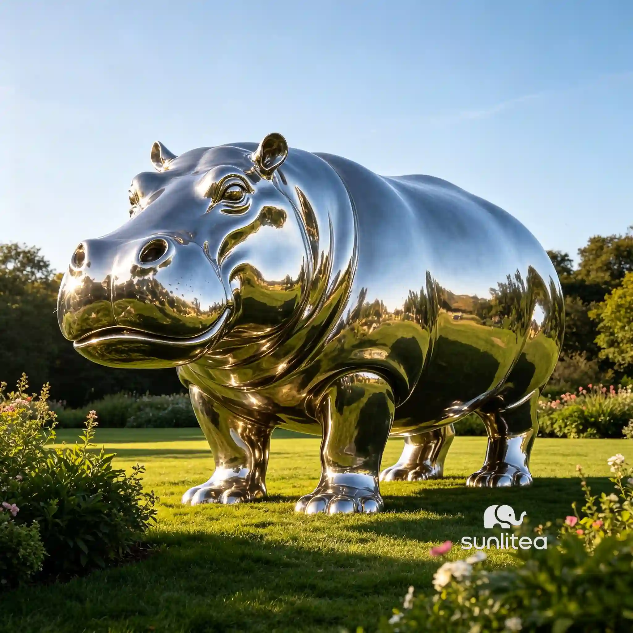 Life Size Hippo Statue