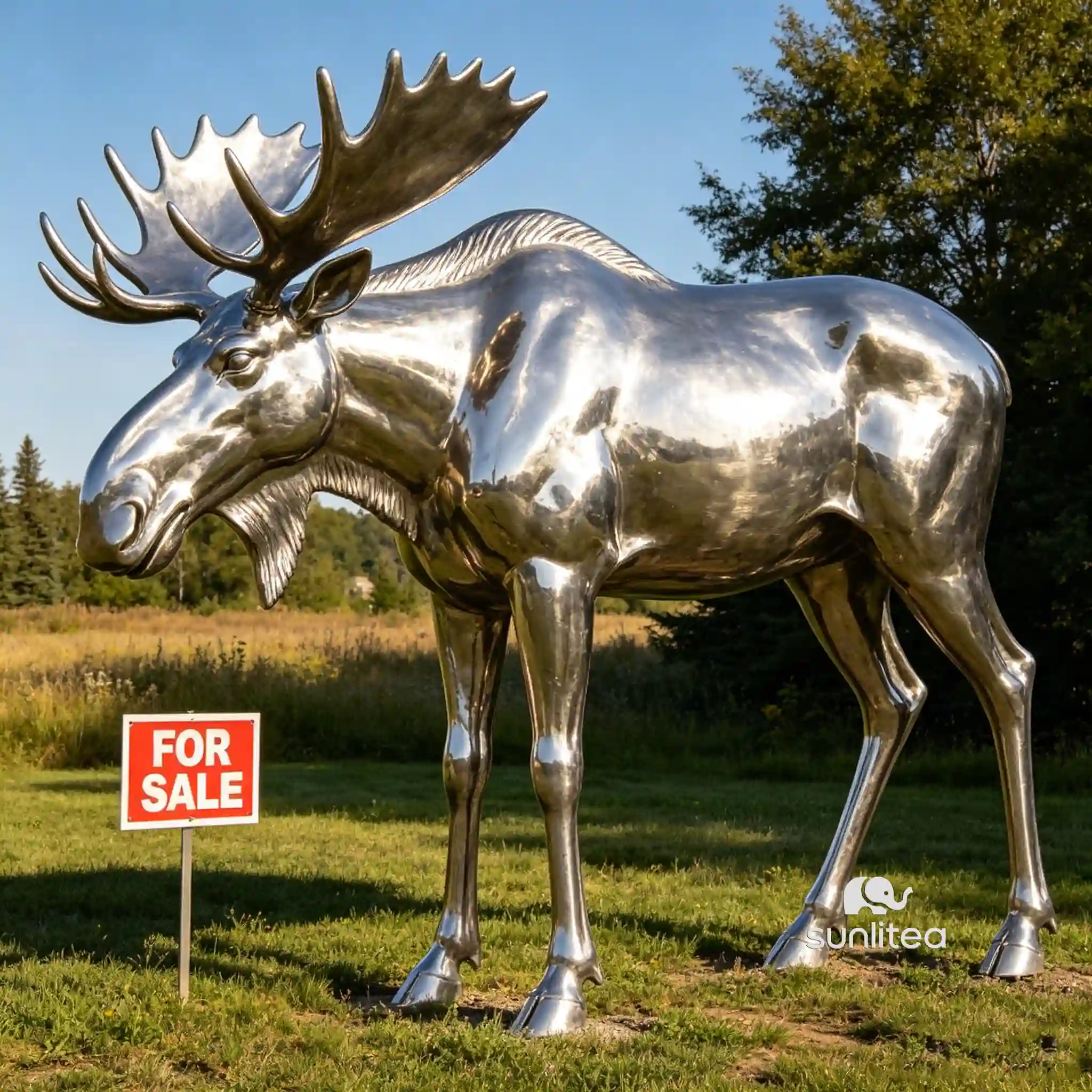 Life Size Moose Statue For Sale