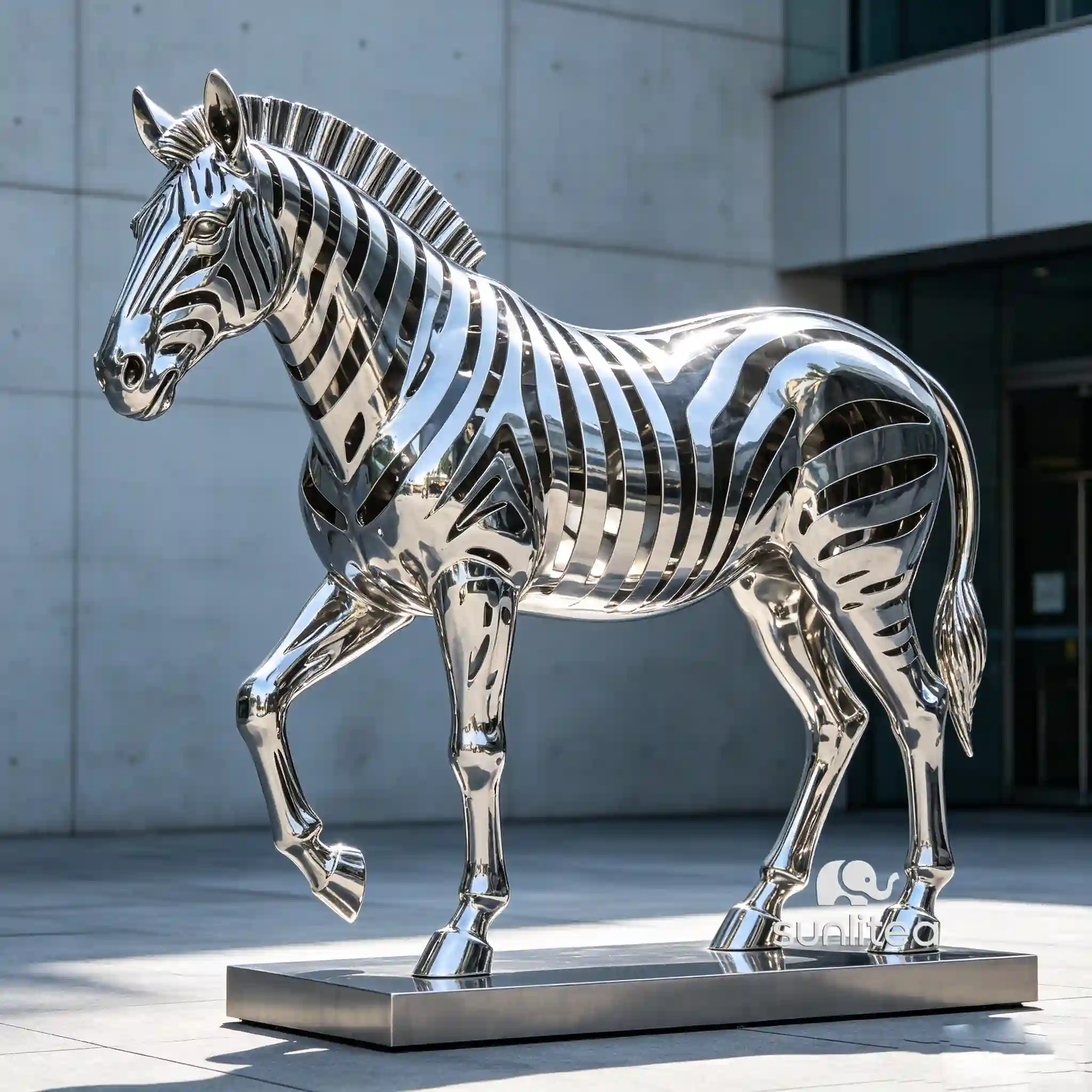 Life Size Zebra Statue