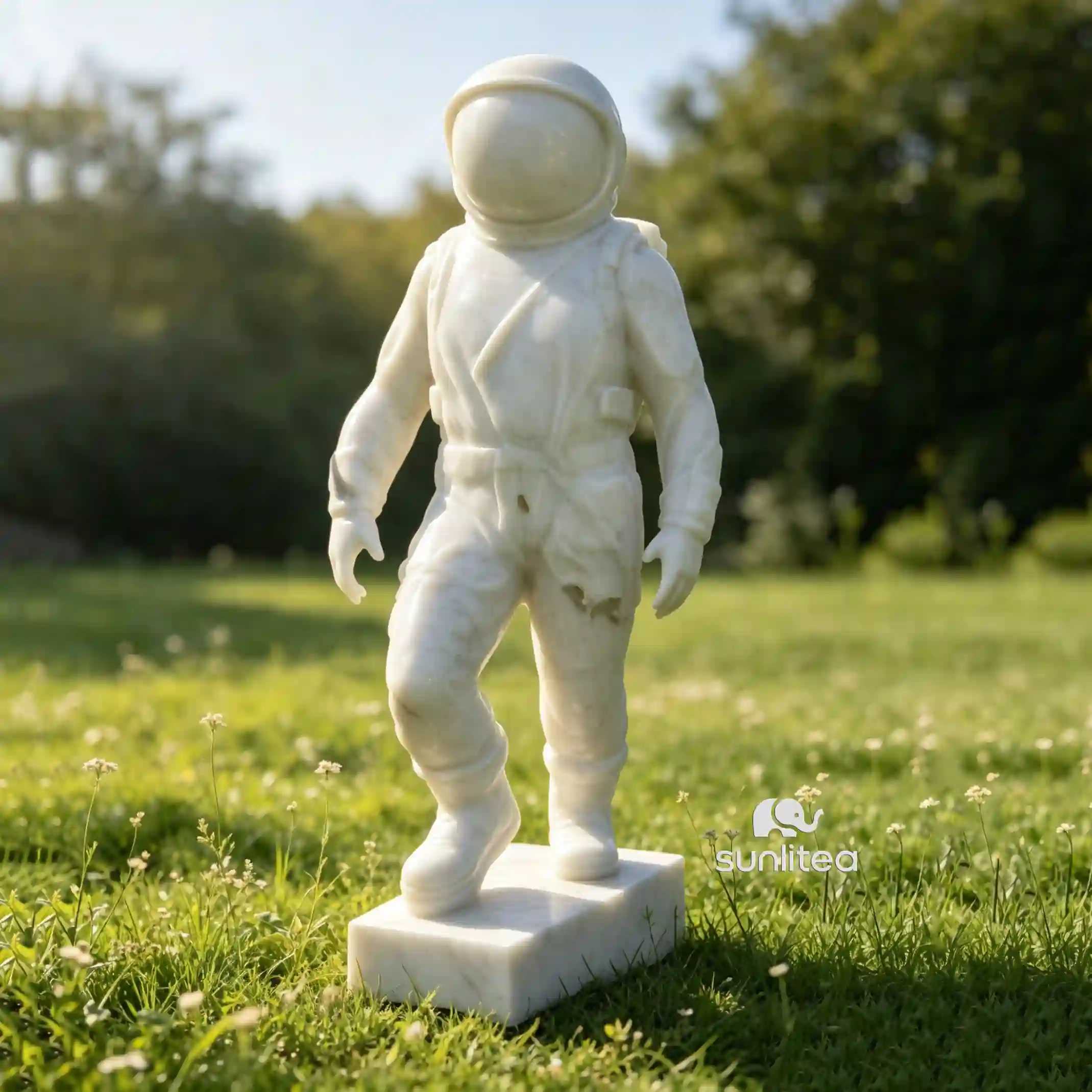Marble Astronaut Statue