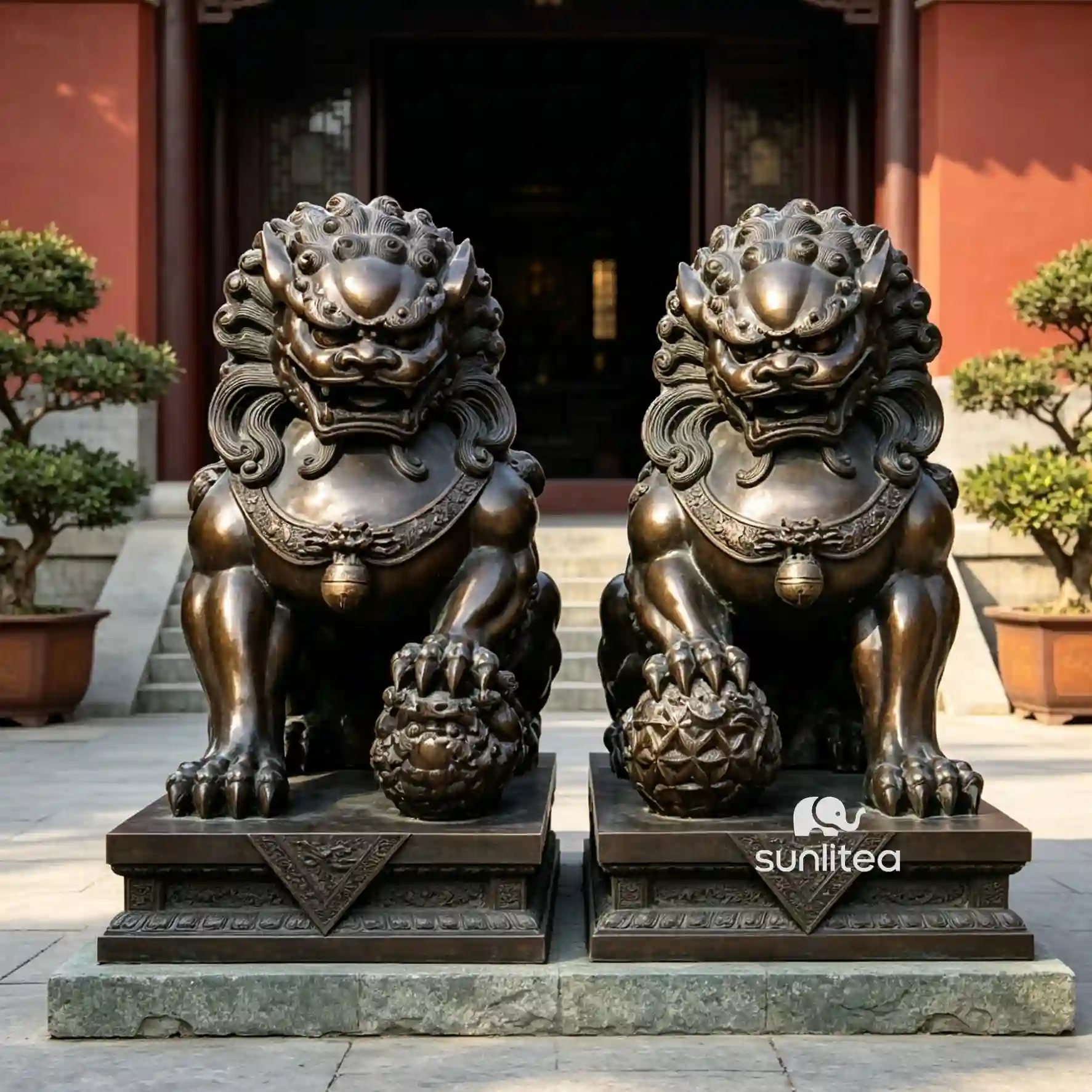 Metal Foo Lion Statue