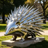Metal Hedgehog Sculpture