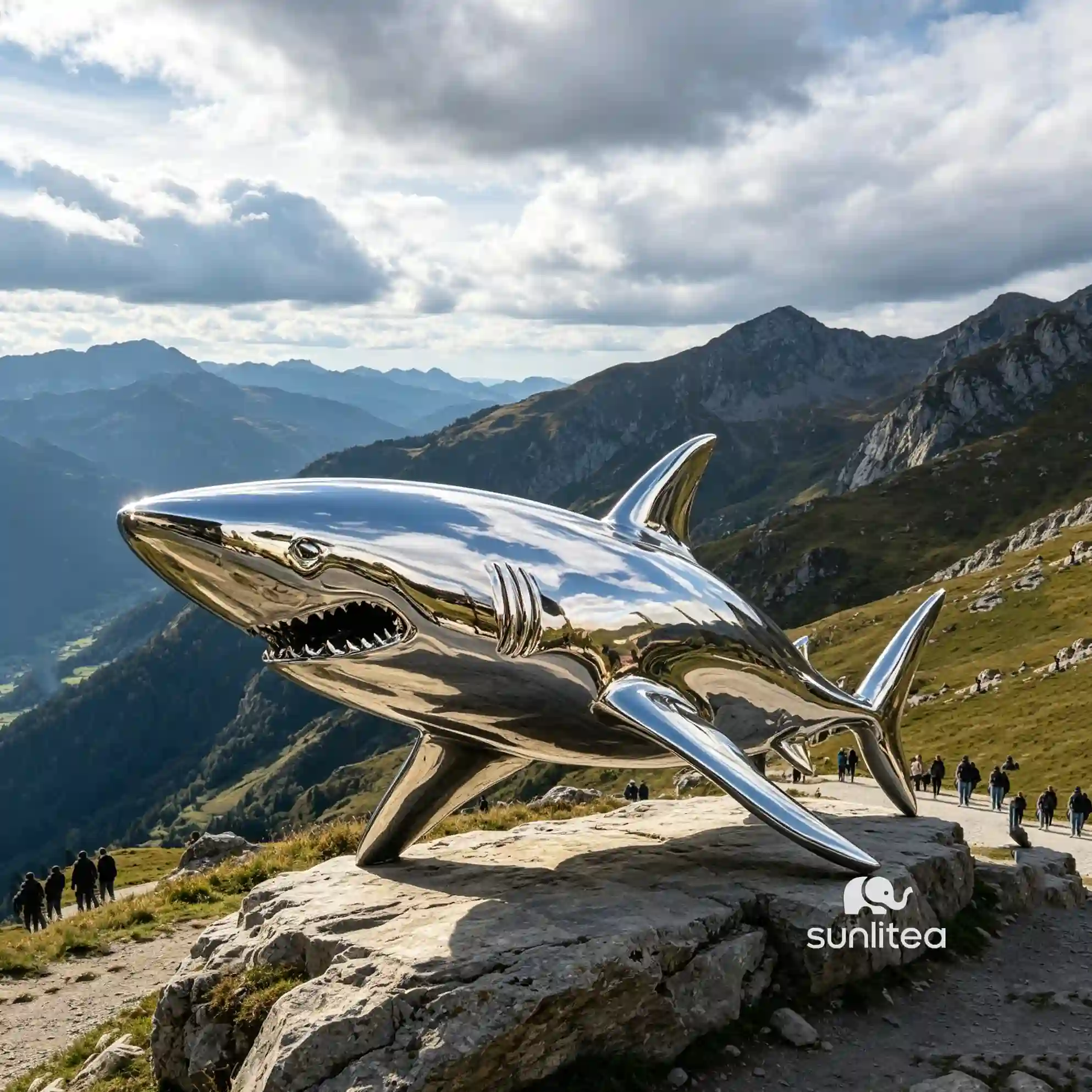 Metal Shark Sculpture