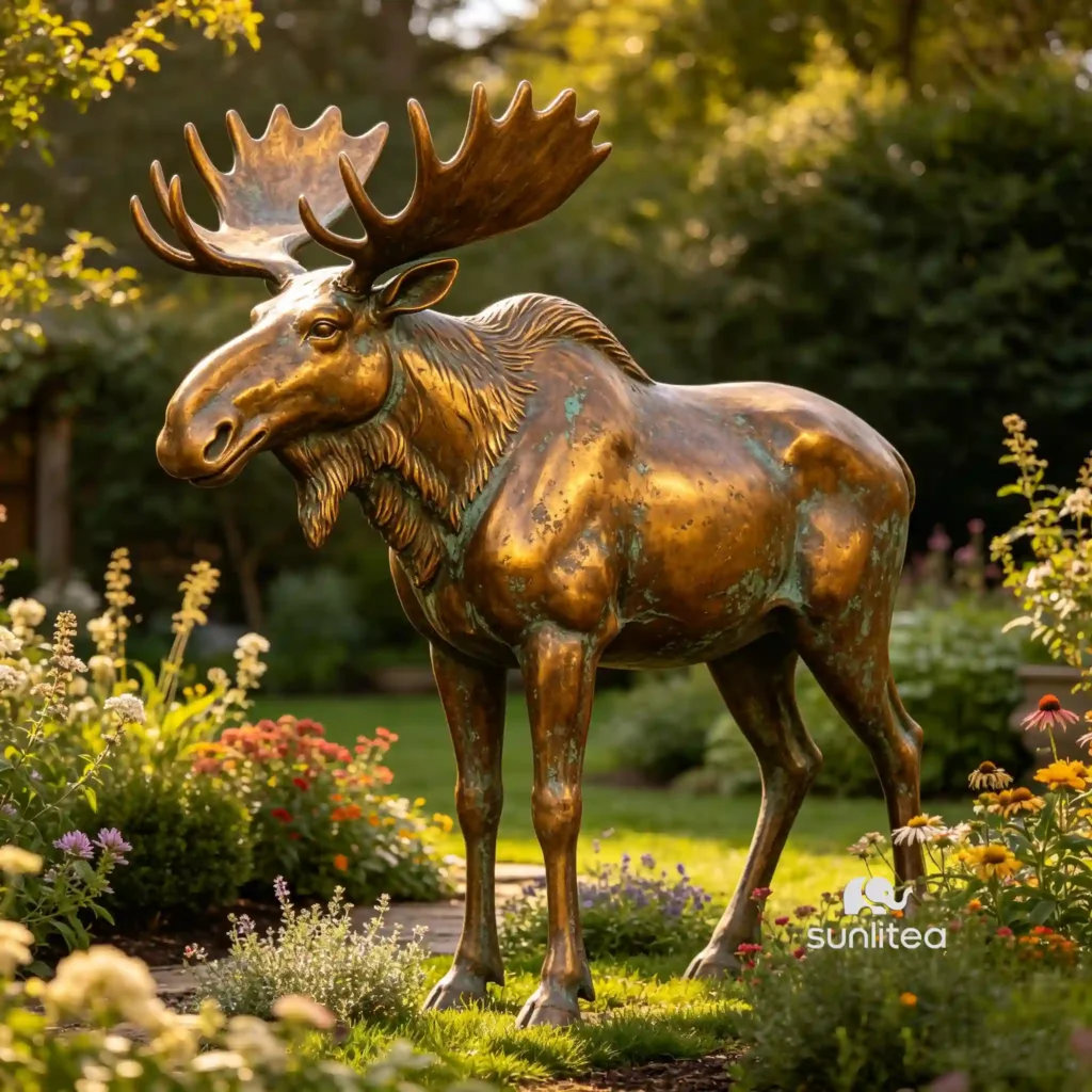 Moose Garden Statue