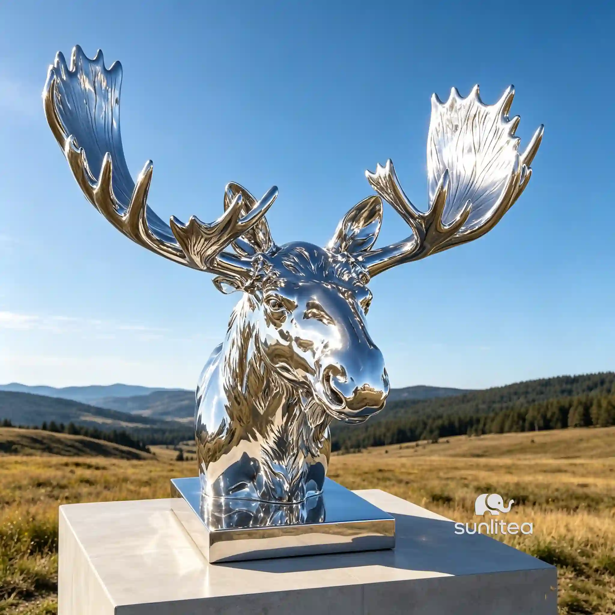 Moose Head Sculpture