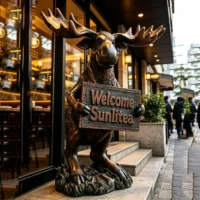 Moose Welcome Statue