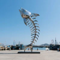 Outdoor Fish Bone Sculpture