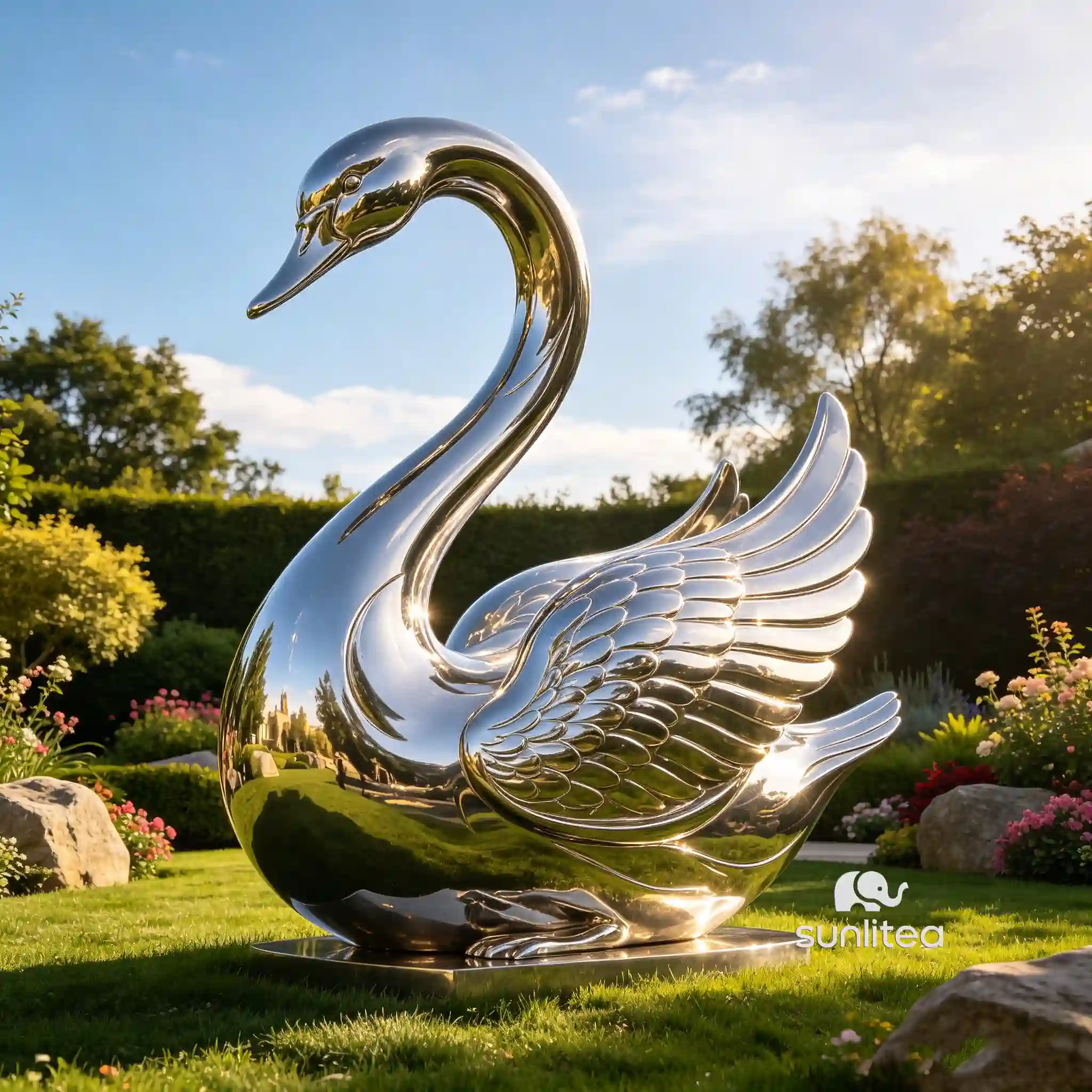 Outdoor Goose Statue