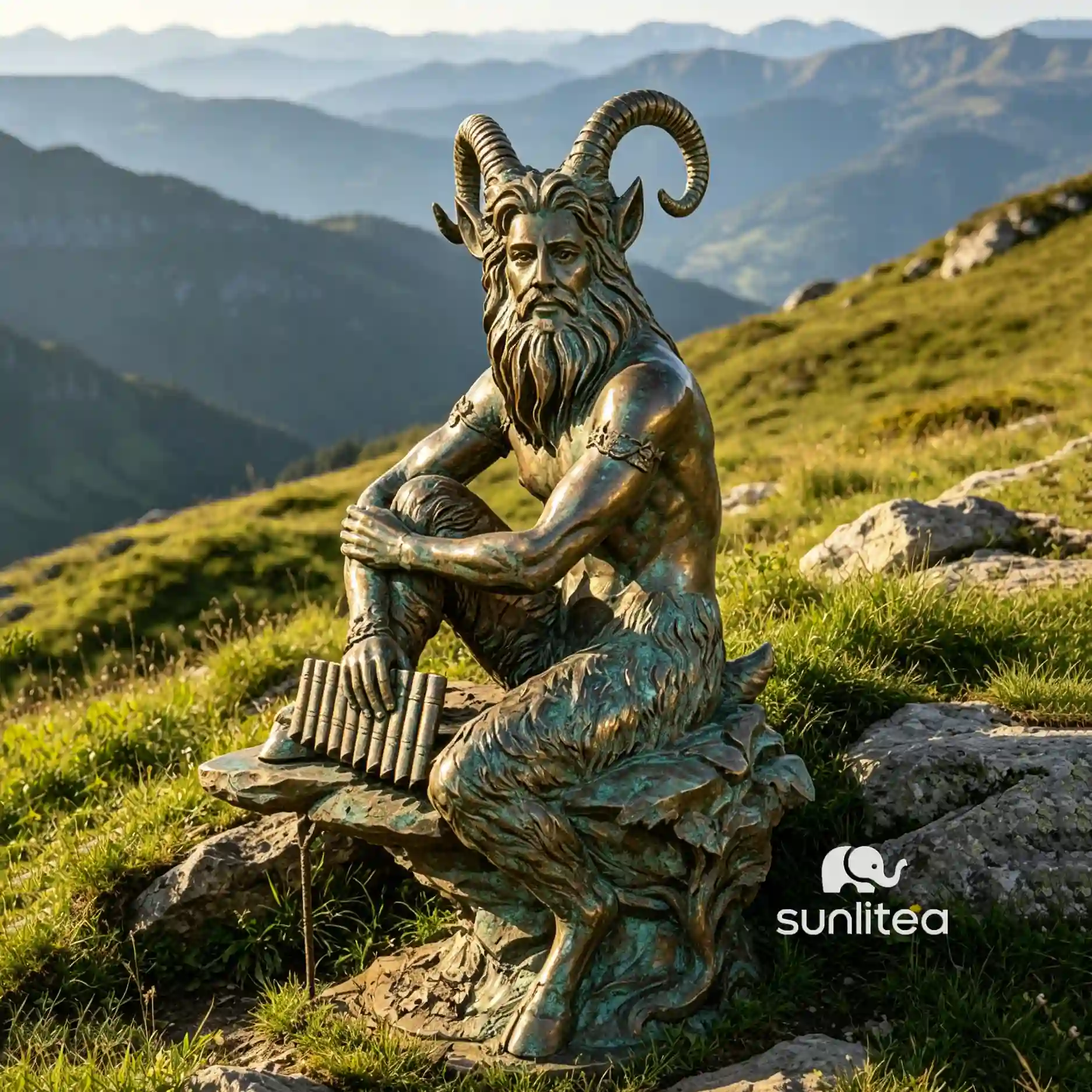 Pan Goat Statue