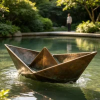Paper Boat Sculpture