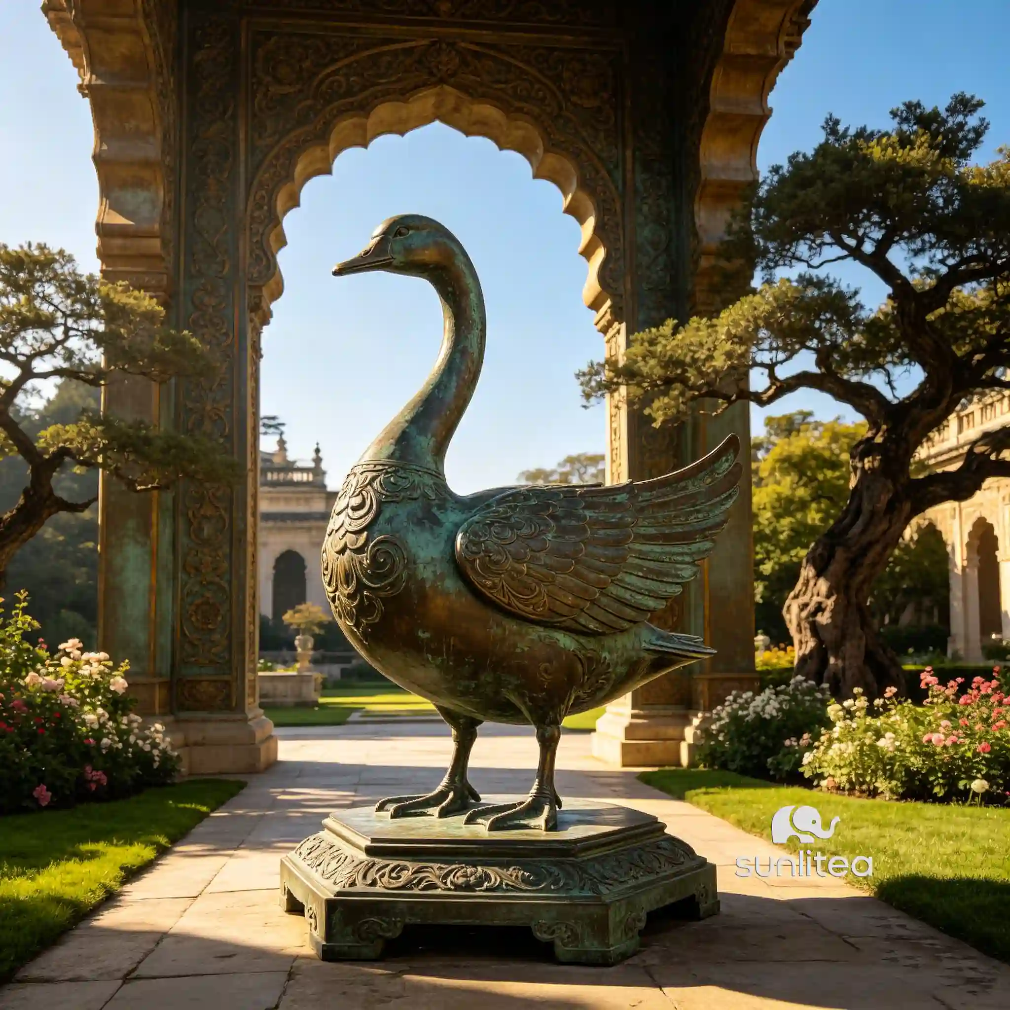 Porch Goose Statue