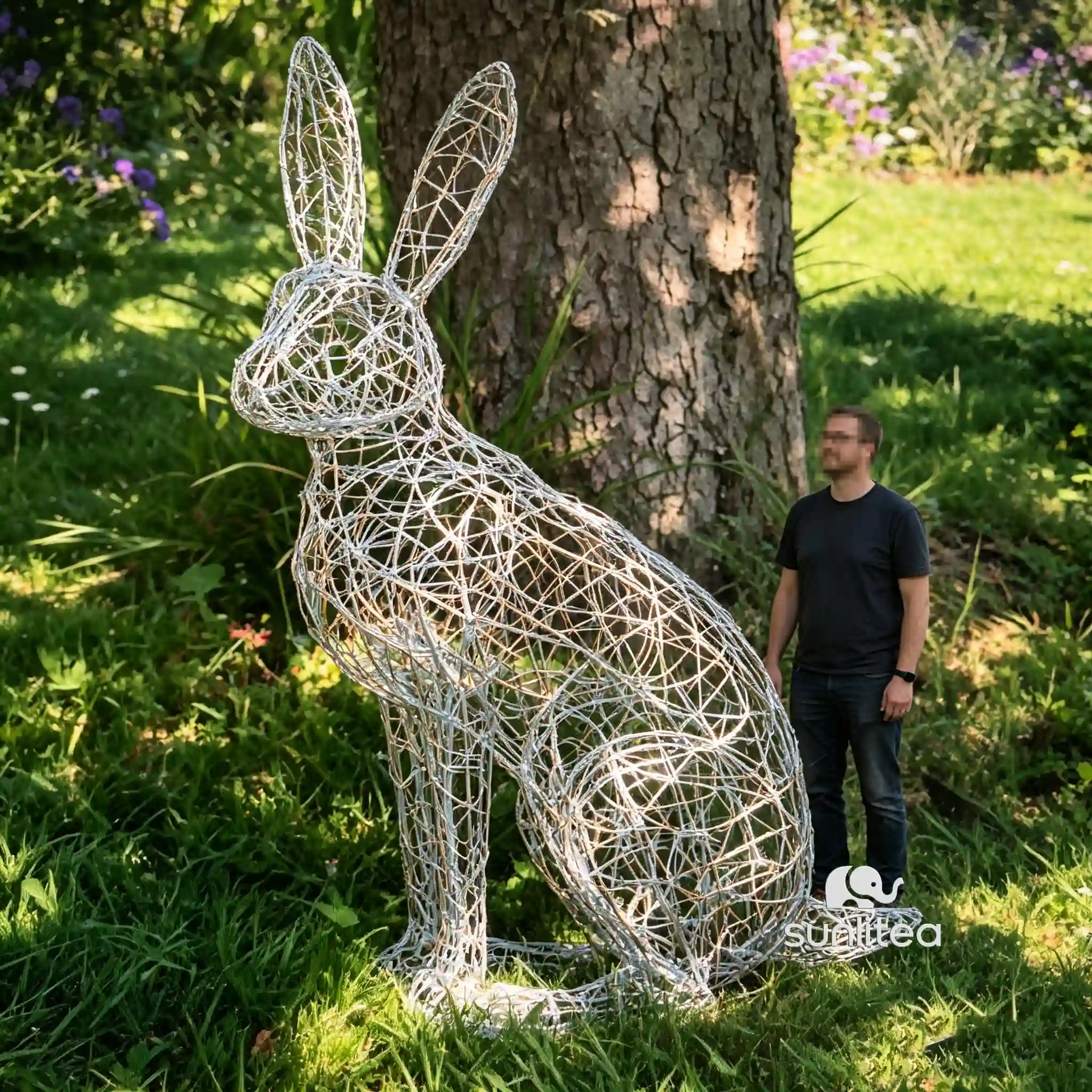 Rabbit Wire Sculpture