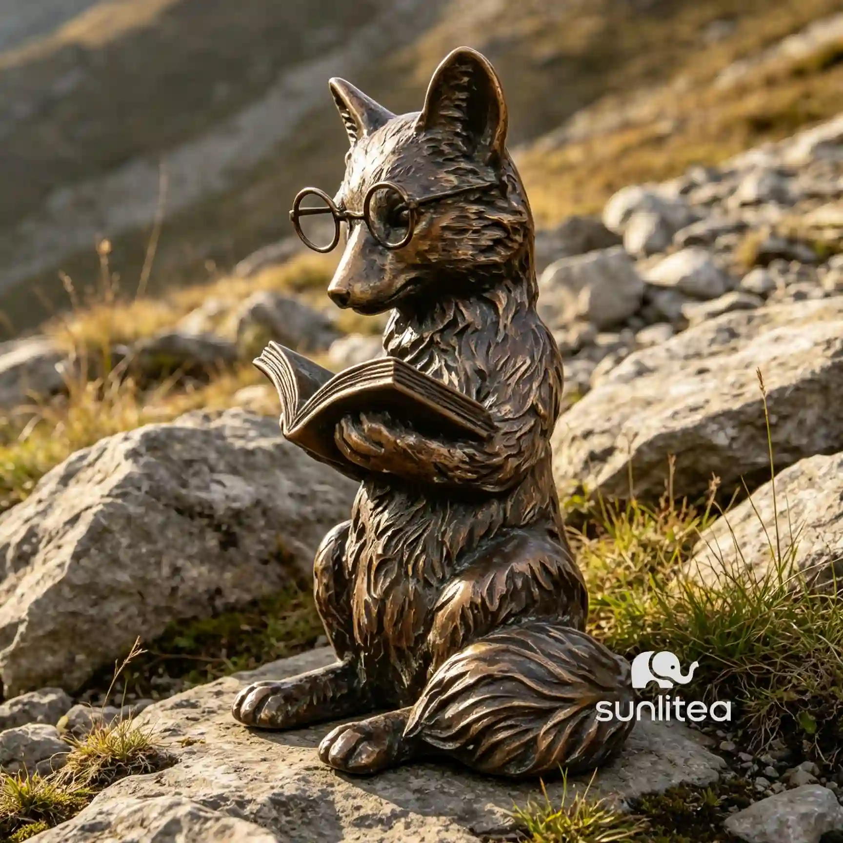 Reading Fox Statue
