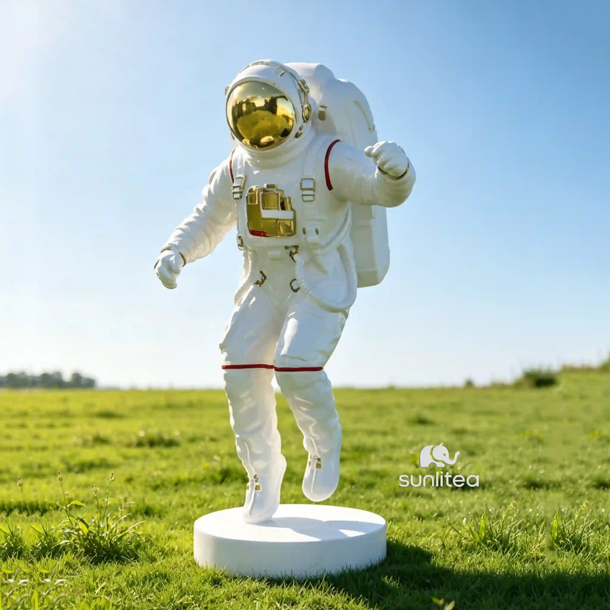 White Resin Astronaut Statue