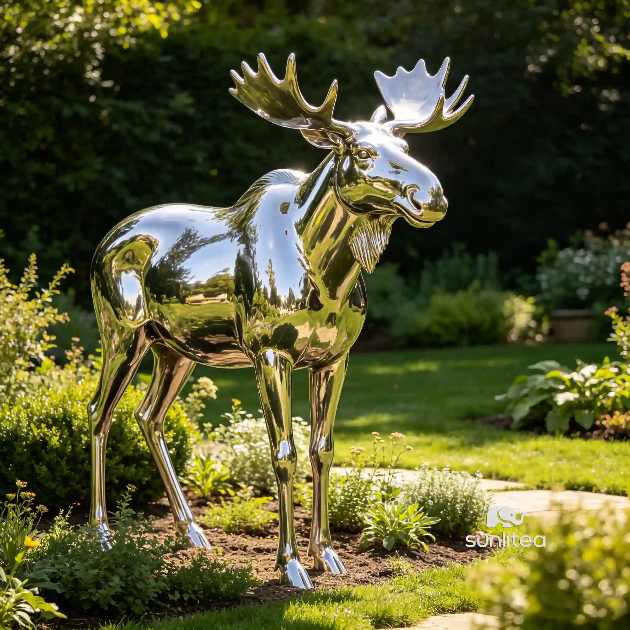 Resin Moose Statue