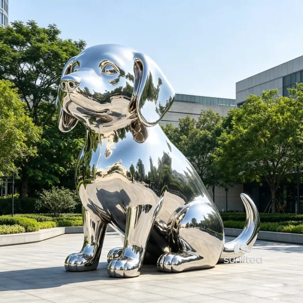 Sad Dog Statue