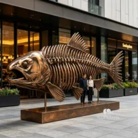 Salmon Fish Bone Sculpture