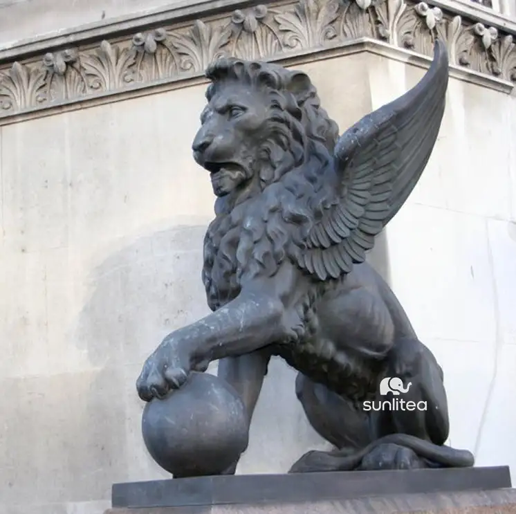 Sculpture of a winged lion