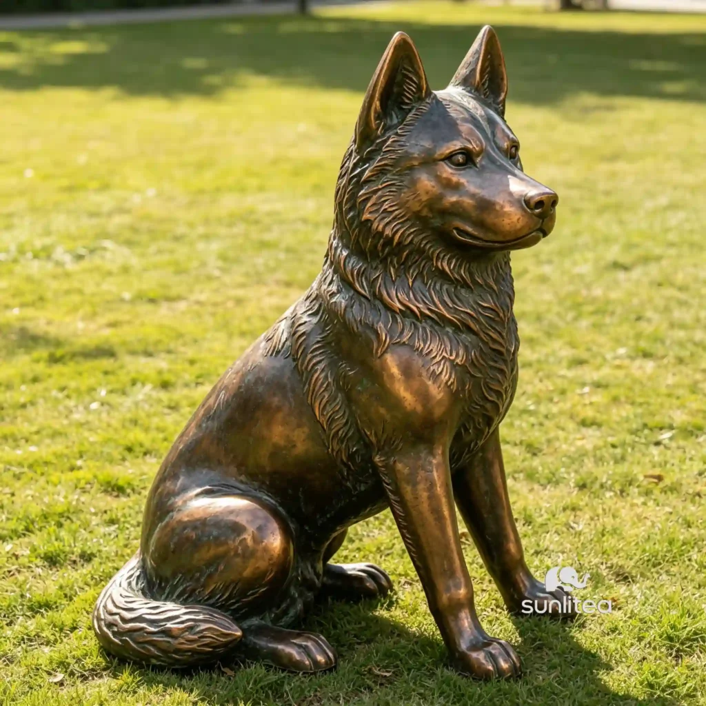 Siberian Husky Statue