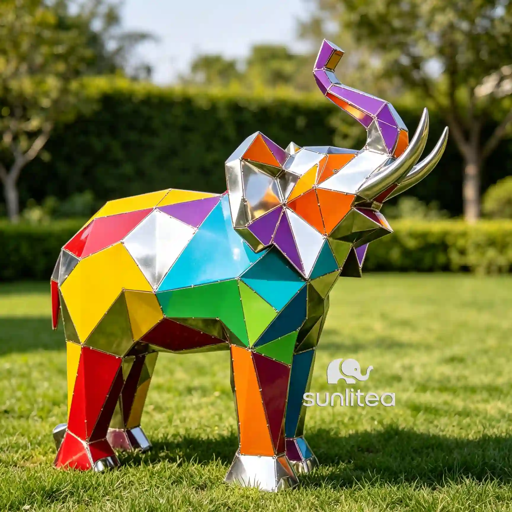 Spray Paint Elephant Sculpture