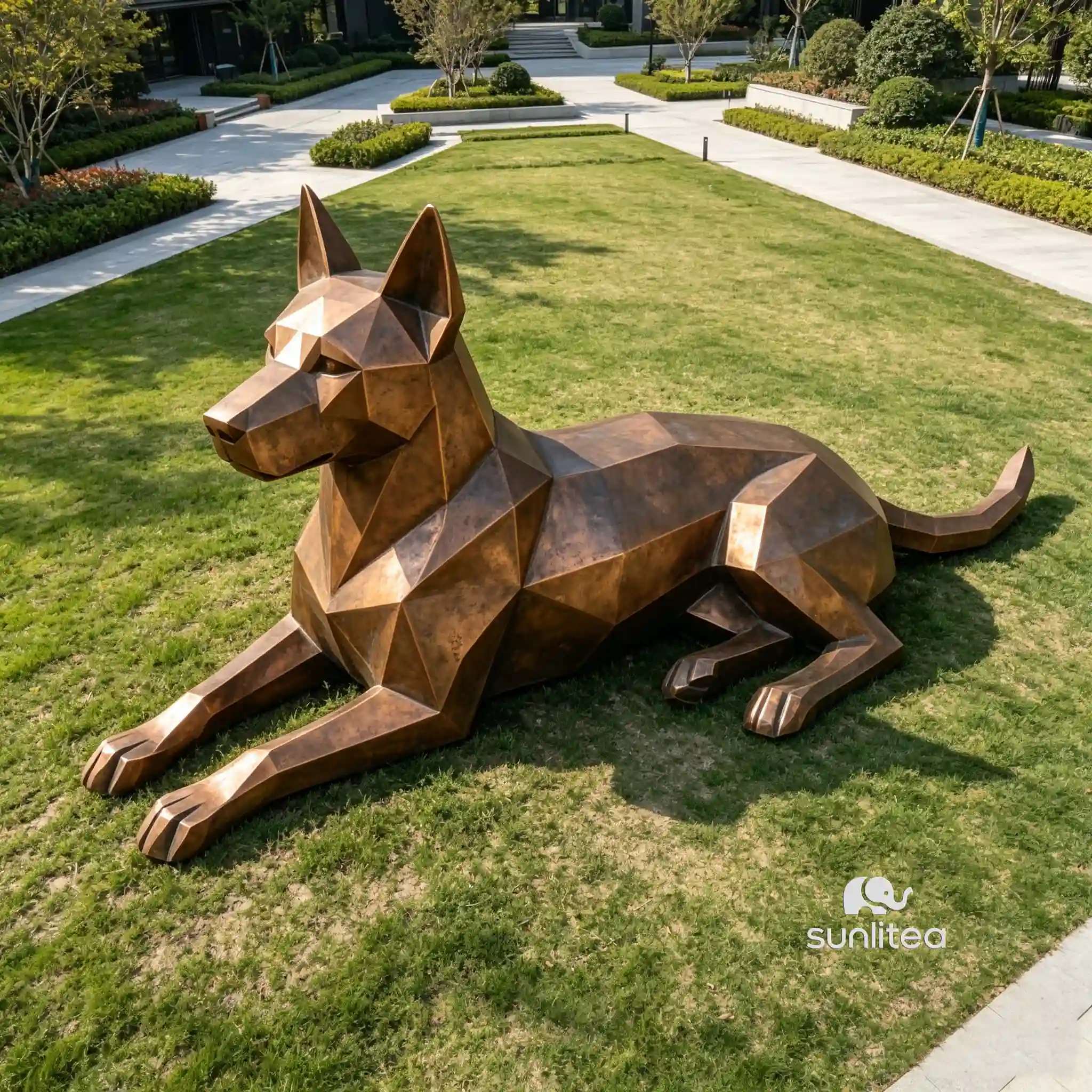 Steel Dog Sculpture