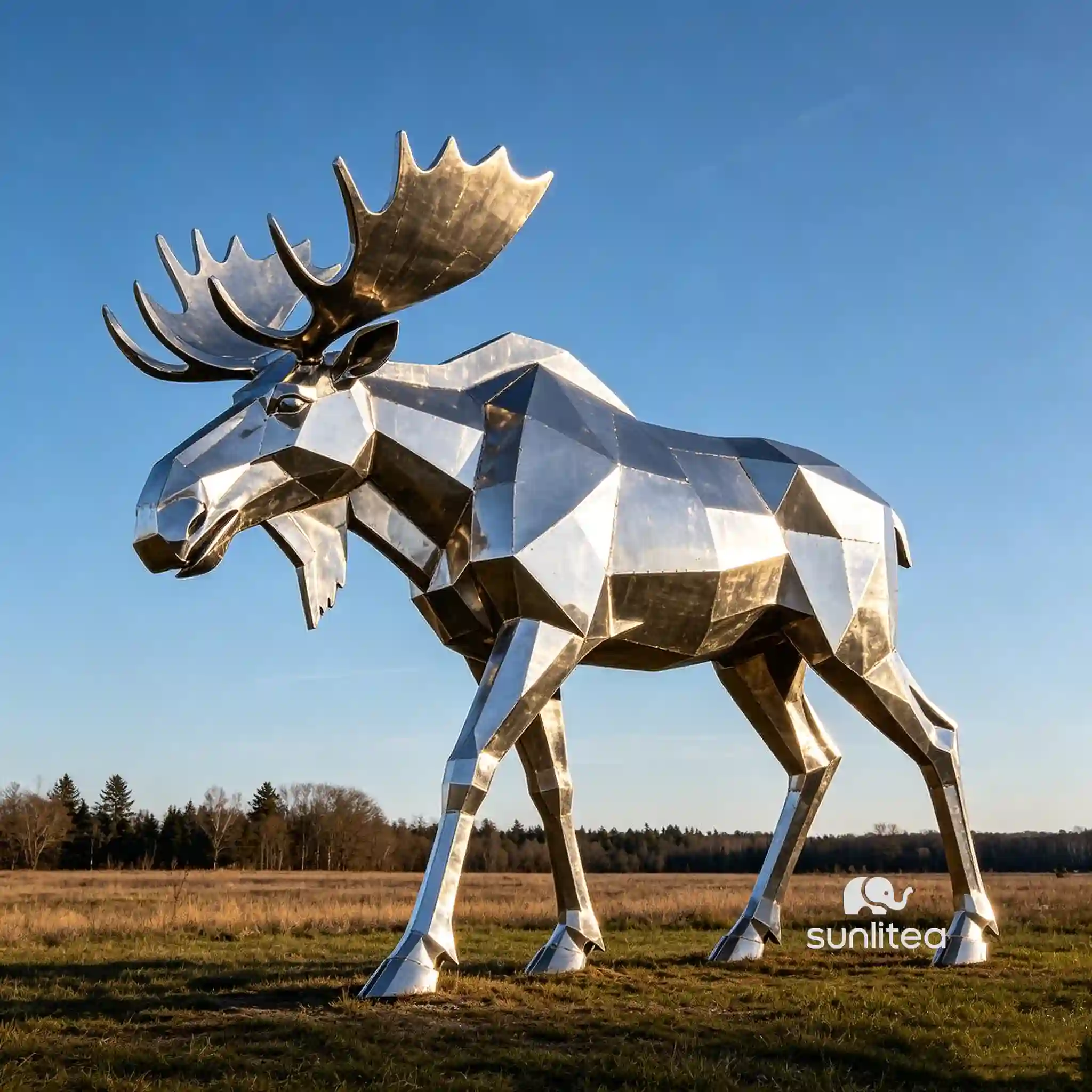 Steel Moose Sculpture