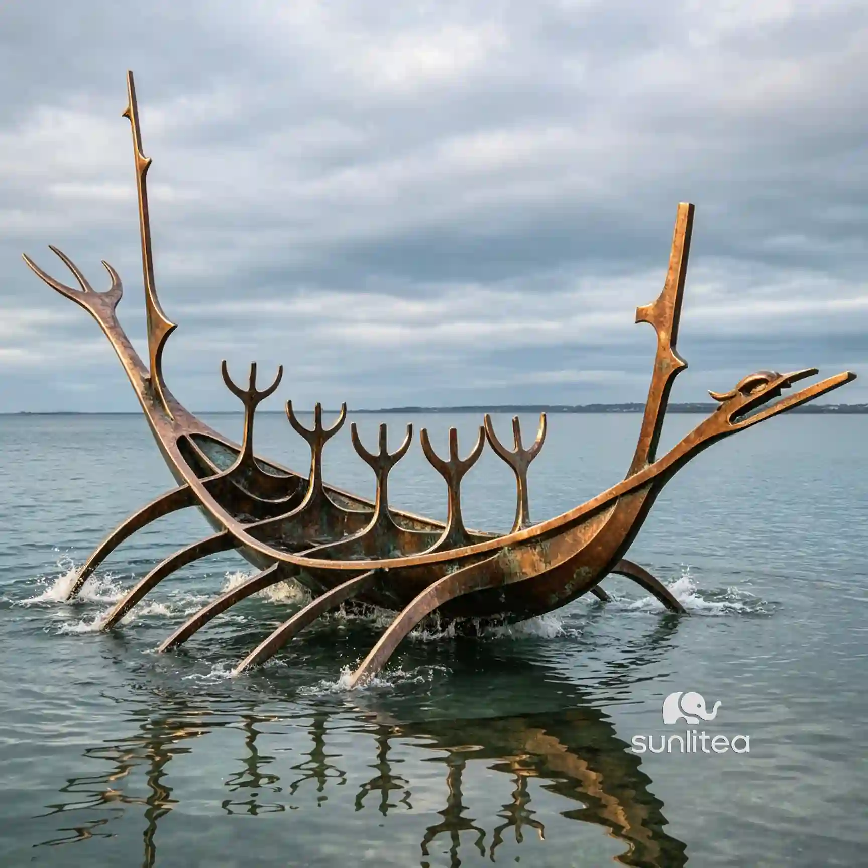 Viking Boat Sculpture