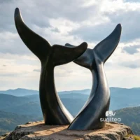 Whale Tail Sculpture