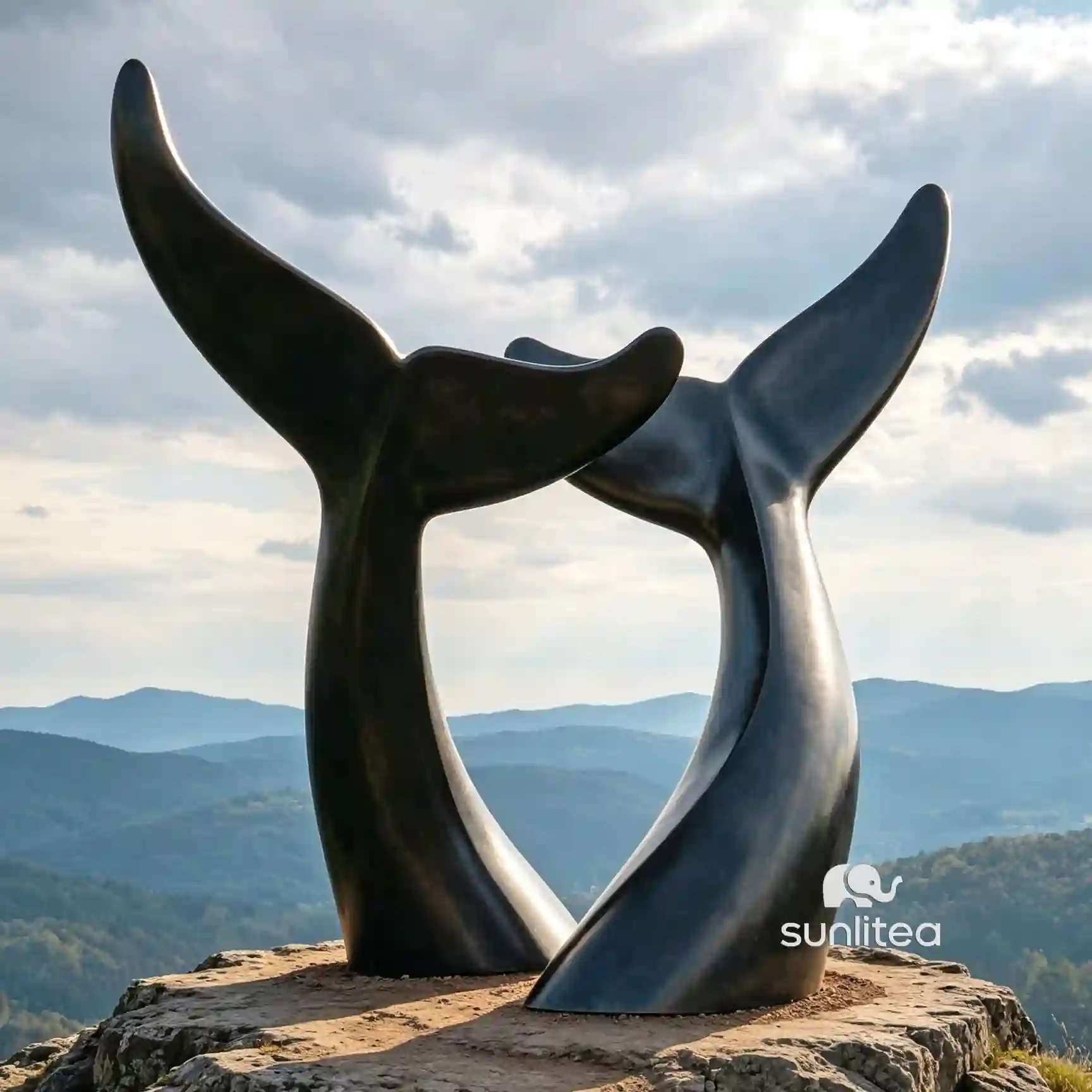 Whale Tail Sculpture