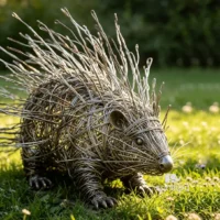 Wire Hedgehog Sculpture
