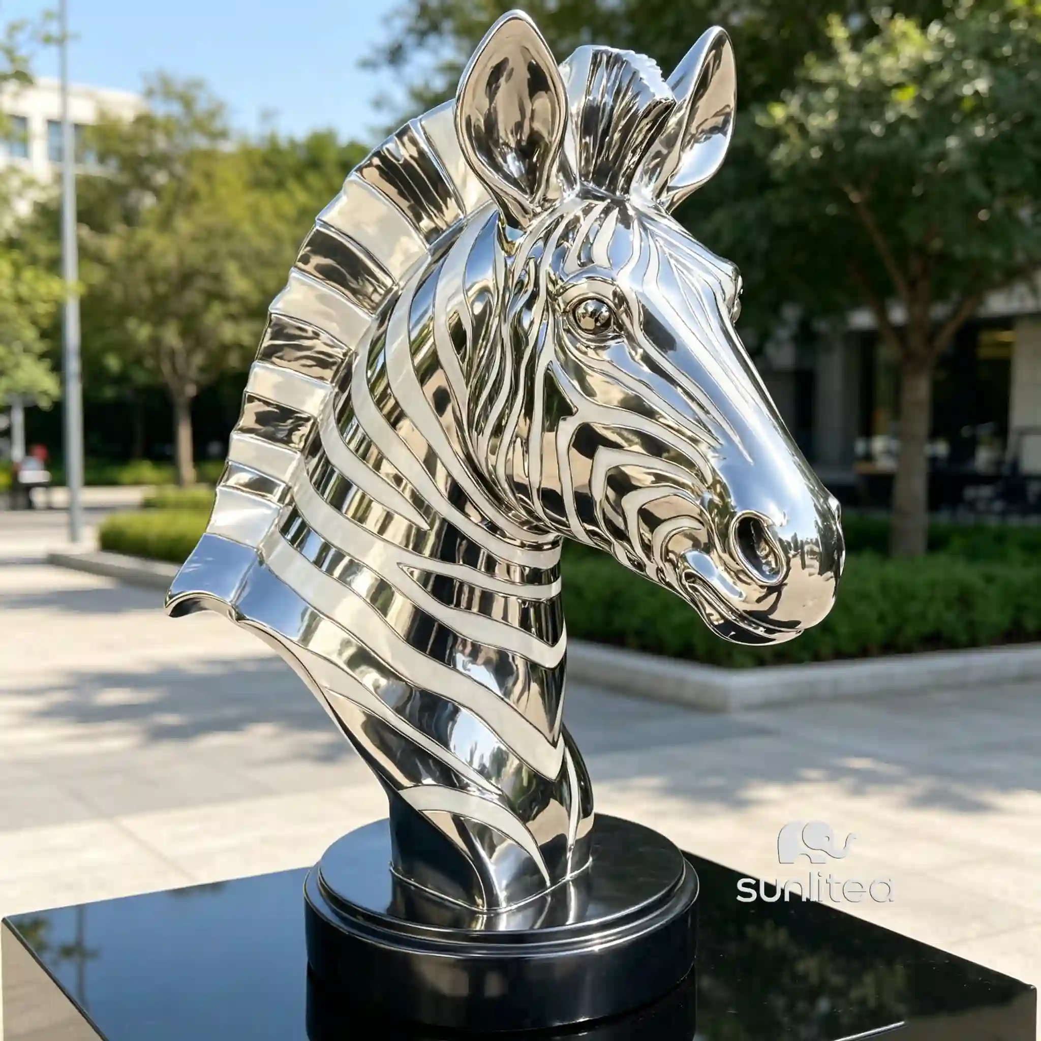 Zebra Head Sculpture