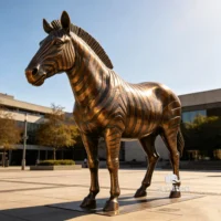large zebra statue