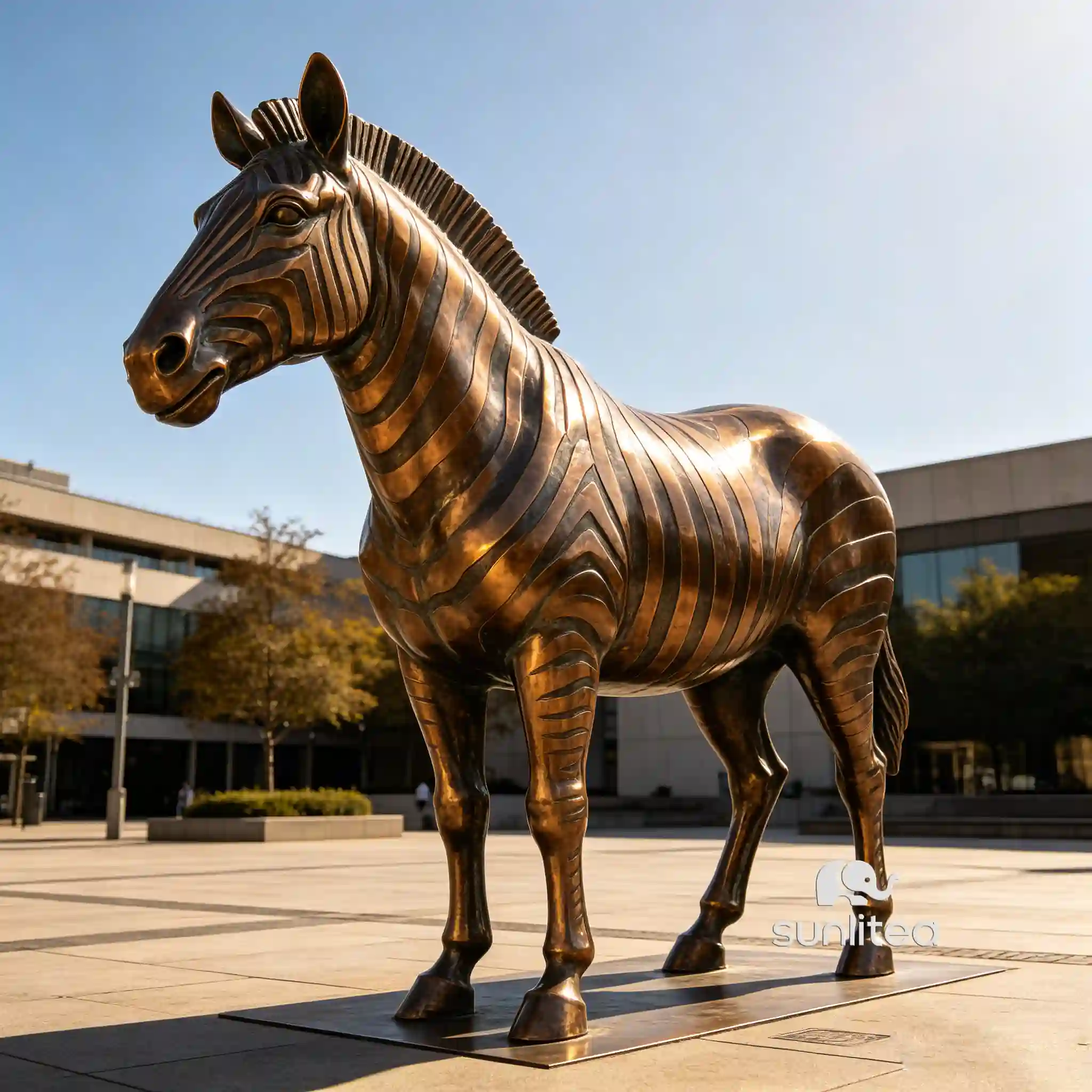 large zebra statue