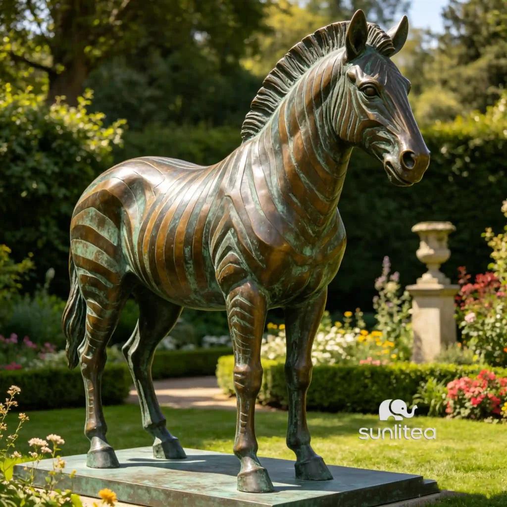 zebra garden statue
