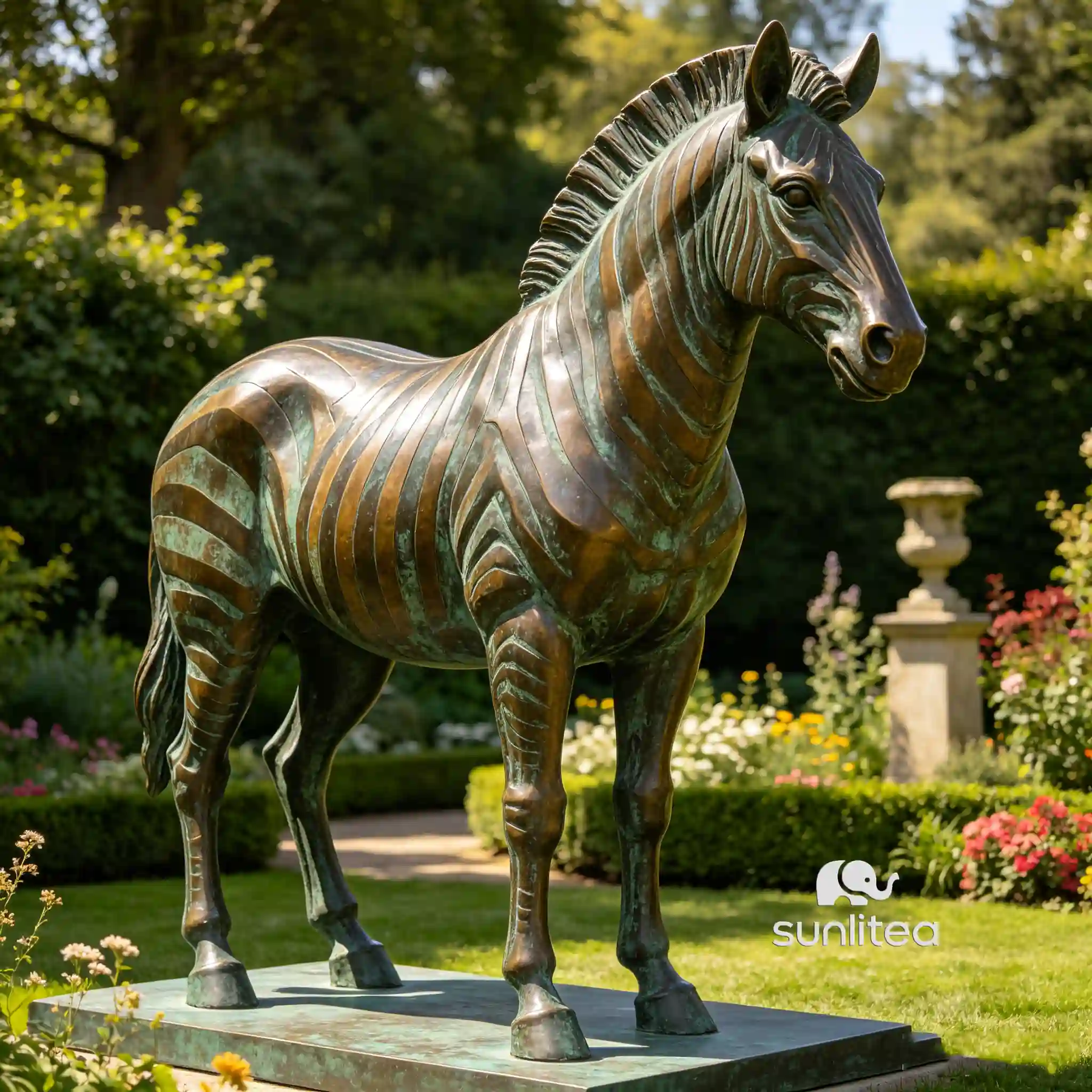 zebra garden statue