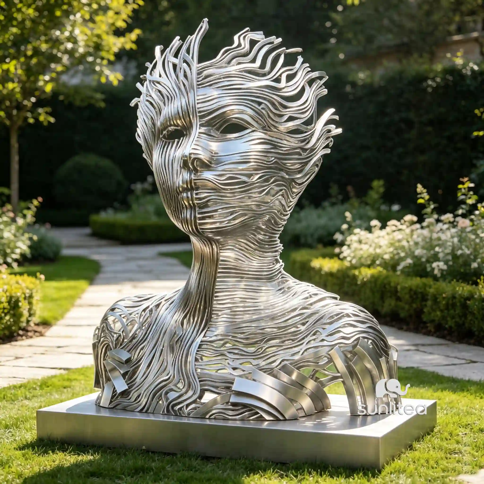 Abstract Wire Figure Sculpture