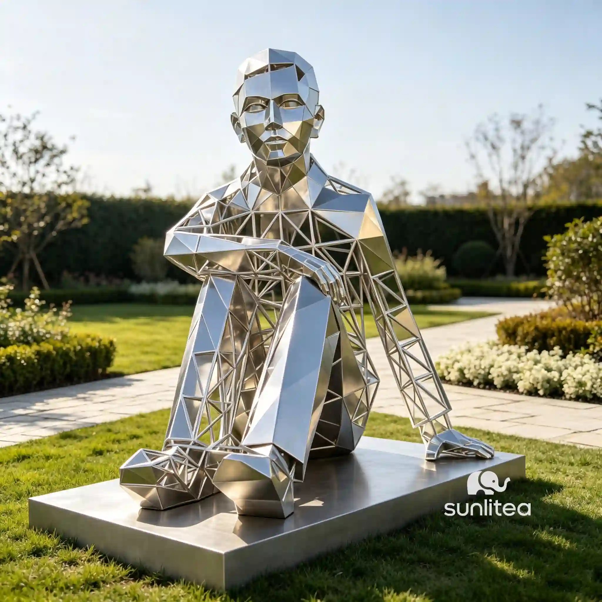 Abstract Wire Man Statue