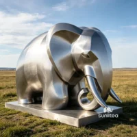 African Abstract Elephant Sculpture