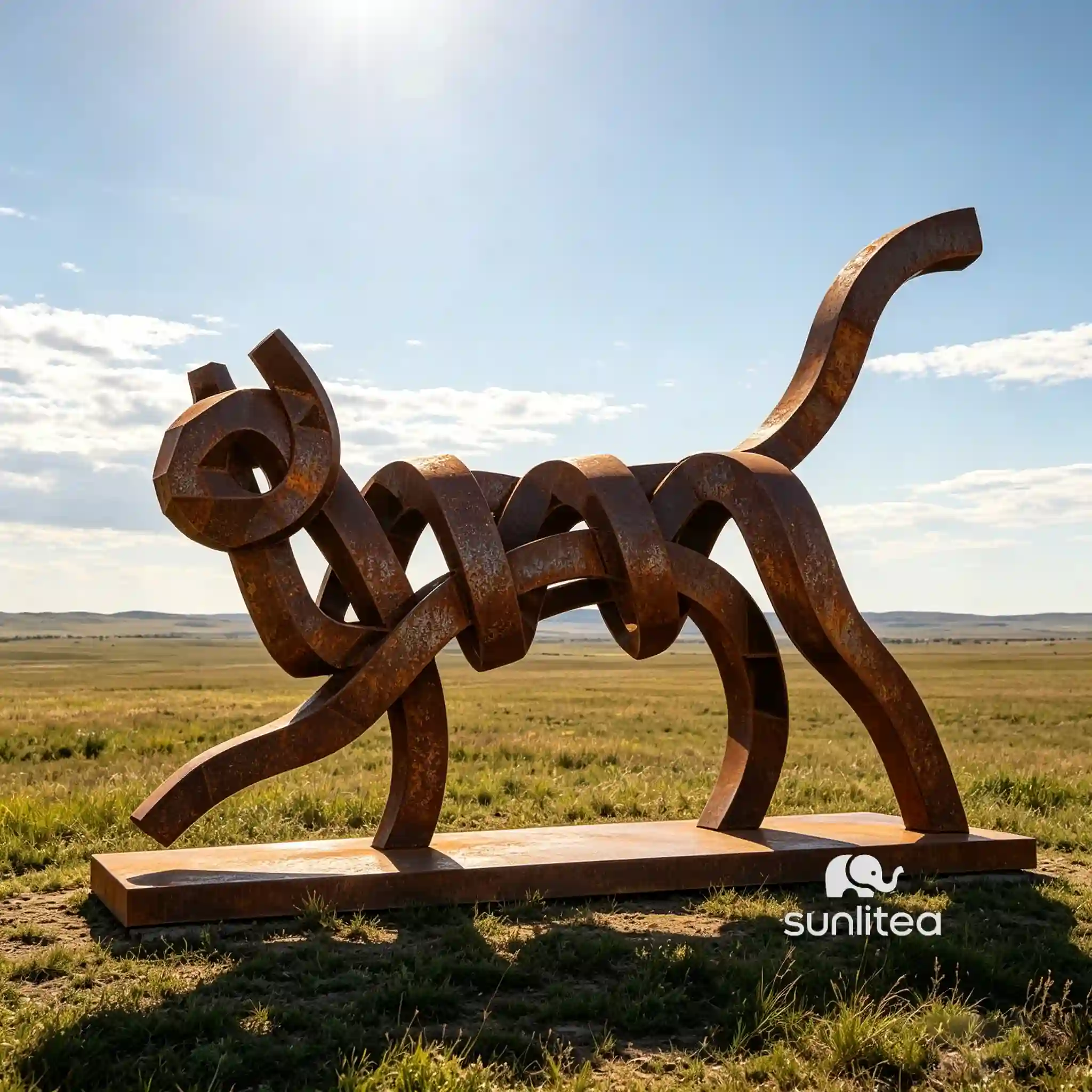 Animal Abstract Cat Sculpture