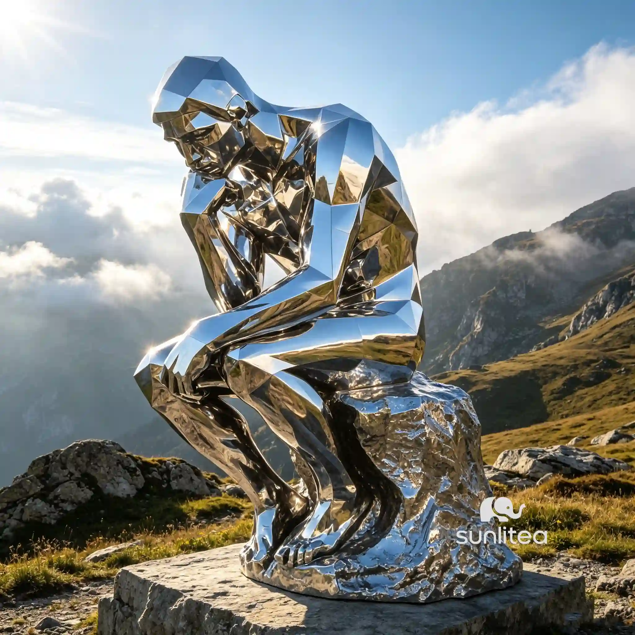 Auguste Rodin Abstract Thinker Sculpture