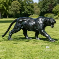 Black Panther Cat Statue