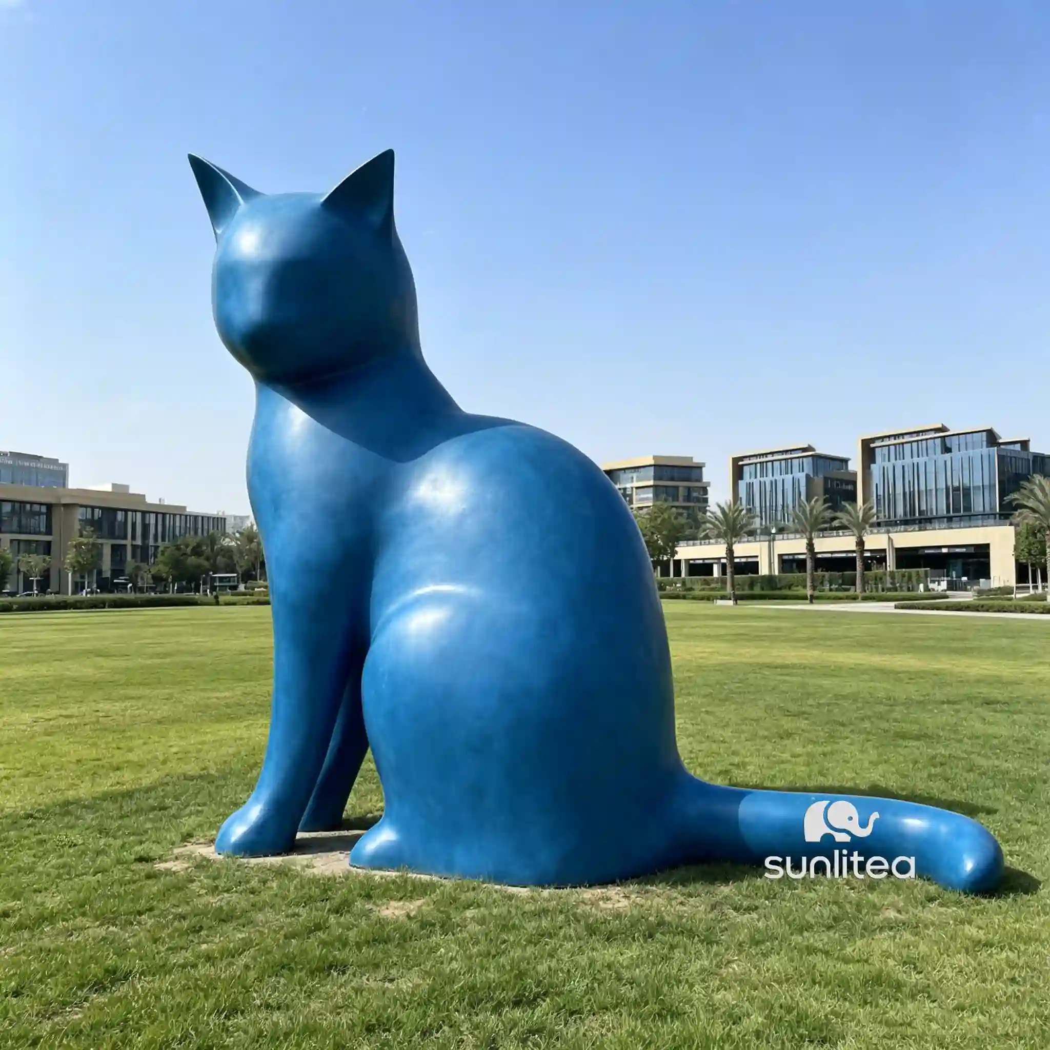 Blue Cat Statue