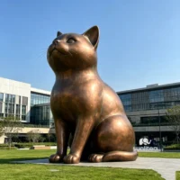 Brass Cat Statue