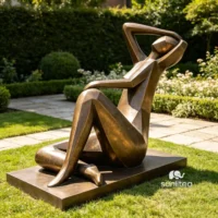 Bronze Abstract Figure Sculpture