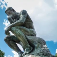 Bronze Abstract Thinker Statue